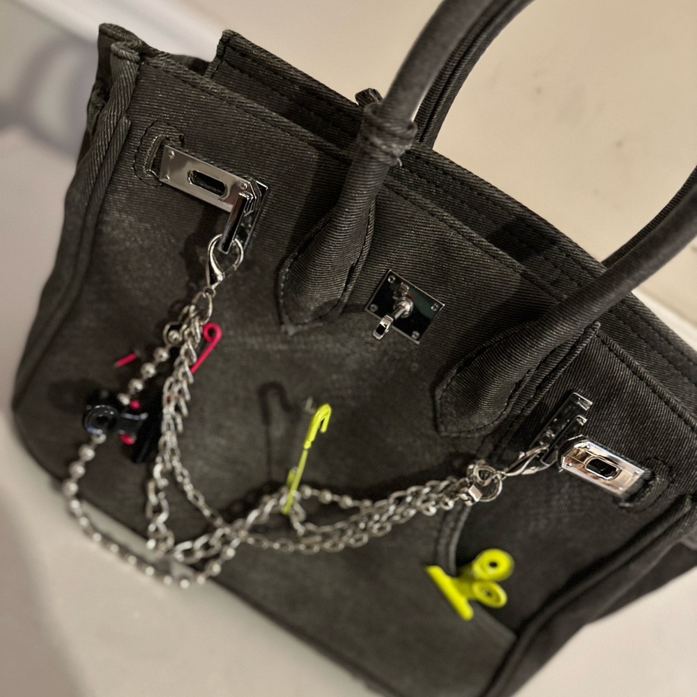 Stylish denim bag very cute and fits a lot !!